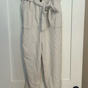 Sienna Sky Cream Elastic-Waist Pants